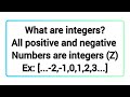 Numbers, Types of Numbers