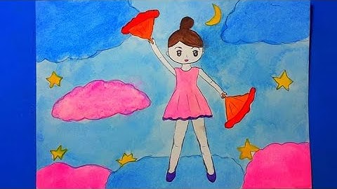 Vẽ tranh đề tài Ước mơ của em: VŨ CÔNG - Draw pictures of dreams -SEN TRẮNG 999