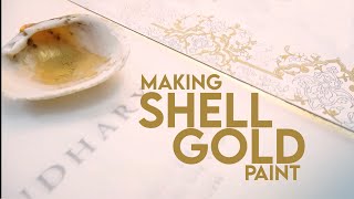 Making Shell Gold Paint with real Gold Leaf 24CRT