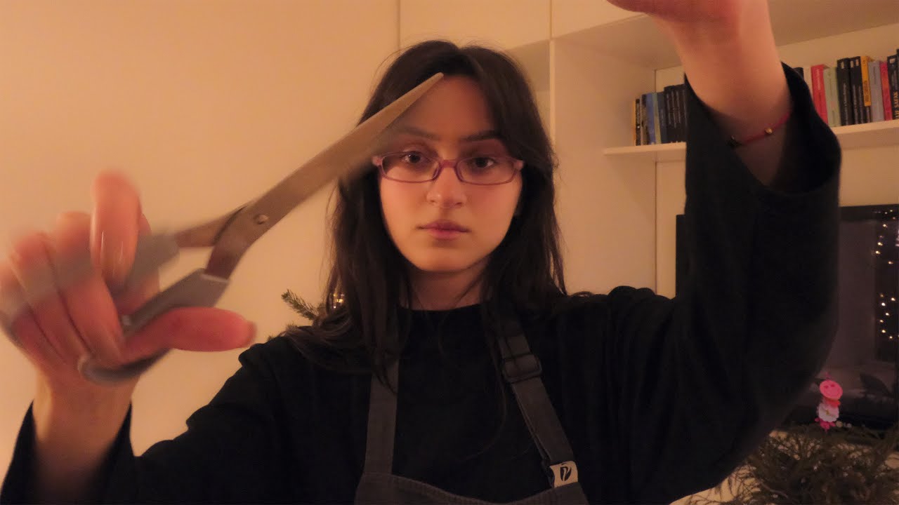 ASMR doing Haircut to You. Private Hair Salon Roleplay. Hair style, brushing and soft Whisper.