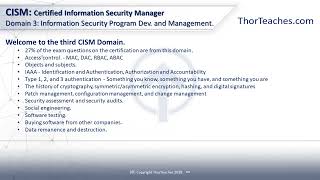 0301 CISM Domain 3 What we will be covering