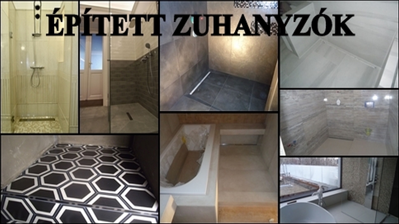 ÃpÃtett zuhany, zuhanykabin, lejtetett zuhanyzó, zuhanyfolyóka ... Zuhanykabin beszerelése