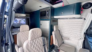 4 Beds, Home Theater Adjustable Seats The Ultimate Family Van Conversion