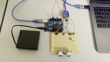 Automatic controlling of table lamp using Ultrasonic transducer (HC-SR04) and an LDR