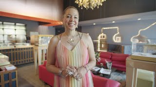 Oakland jewelry designer navigates bigger deals and opens new pop-up shop with help from Verizon
Dorian Webb had been successfully running her neponymous luxury jewelry line, Dorian Webb, for years. But after landing a collaboration with a major jewelry retailer, she wanted more support. That’s where Verizon Small Business Digital Ready, with its free resources, came in.
“One thing that I enjoyed about the program was it really encouraged you to think strategically about your business—and holistically—so that you could actually work on your business and not be enmeshed in the running of it,” Webb says.
Webb says the Creating Financial Projections course on the Verizon Small Business Digital Ready platform helped her understand how to prepare for the sizable expenses associated with selling to a large company, and to anticipate how manufacturing, profit margins, and the time spent developing samples would impact her bottom line.
“Working through those numbers, I was really able to think through the
choices and the decisions Id have to make in my business on a daily basis, which was incredibly helpful,” she says.
For Webb, who worked with Verizon Small Business Digital Ready experts both in group courses as well as 1:1 sessions, the human element is the true strength of the program. “The presenters were experts in their field and had a wealth of knowledge that they generously shared with all of us,” she says.
“People are the magic of the program,” she adds.
Verizon Small Business Digital Ready is part of Verizon’s goal to support 1 million small businesses by 2030 with the resources to thrive in the digital economy. Visit CitizenVerizon.com to learn more about the company’s responsible business efforts. To sign up for Verizon Small Business Digital Ready, visit digitalready.verizonwireless.com. An individual users experience may vary and results are not guaranteed. Oakland jewelry designer navigates bigger deals and opens new pop-up shop with help from Verizon