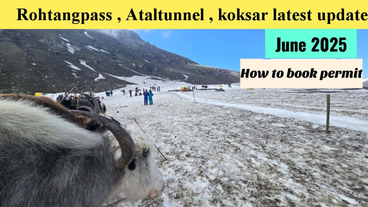 Manali to Rohtangpass Ataltunnel Koksar today || Rohtangpass latest update || Rohtangpass permit
