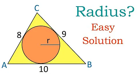 Given a Circle Inscribed in a Triangle, Find the Radius of the Circle.