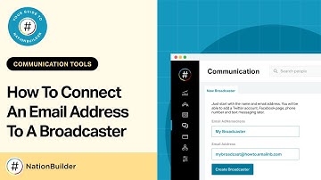 How to connect an email address to a broadcaster in NationBuilder