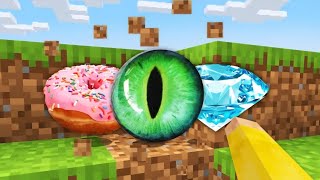 MINECRAFT BUT MINING BLOCKS DROPS REALISTIC OP ITEMS #trending #youtube #viralvideo