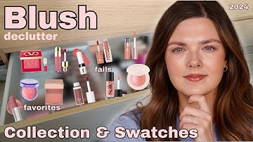 Makeup Collection Blush Declutter With Swatches! 2024