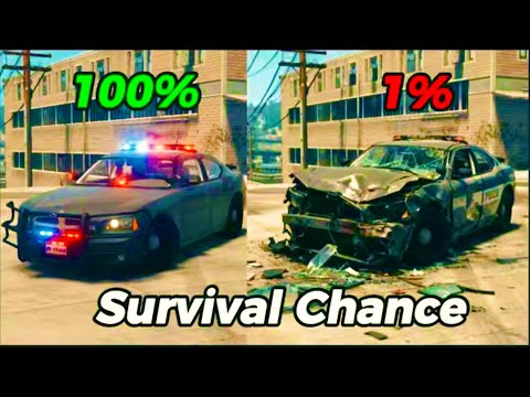Beamng drive Crash Test Madness | Survival Chance Experiments #4