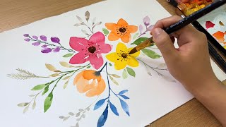 Easy watercolor painting for beginners / Step by step painting