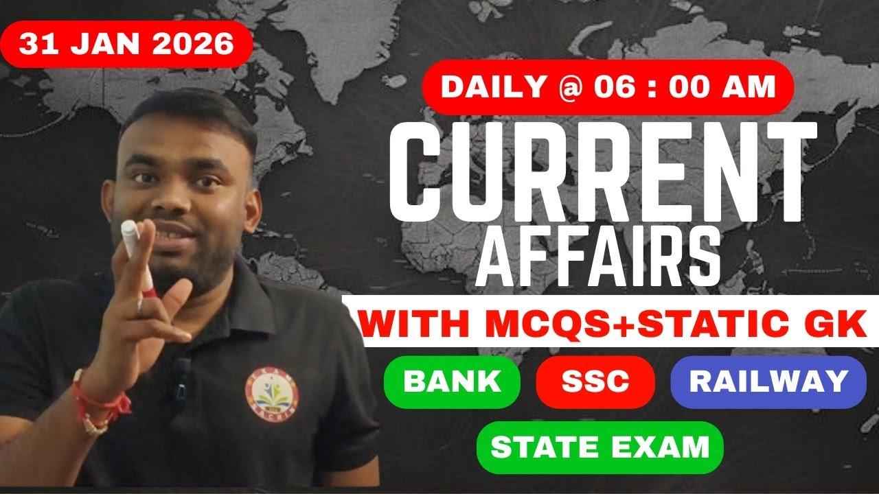 31 JAN 2026 CURRENT AFFAIRS // DAILY CURRENT AFFAIRS//CURRENT AFFAIRS IN HINDI 