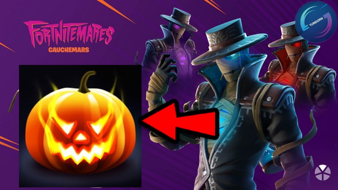 Fortnite Defi Skin Courroux Ramasser Des Pieces De Citrouille Youtube