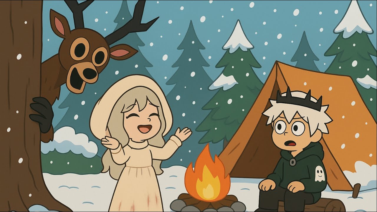 دخلت مع اختي الصغيرة واكتشفنا اسرار جديدة في الغابة الثلجية ❄️