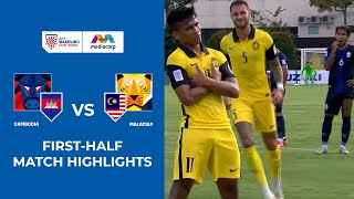 Sorotan Pertandingan Babak Pertama Kamboja vs Malaysia | Piala Suzuki AFF 2020