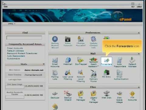 Tutorials - How to Create an email forwarder in cPanel - YouTube