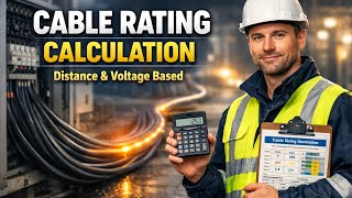 Cable Rating Calculation Explained | Distance & Voltage Drop Based Selection #CableRatingCalculation