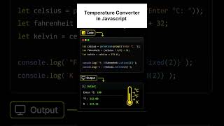 JavaScript Temperature Converter Project