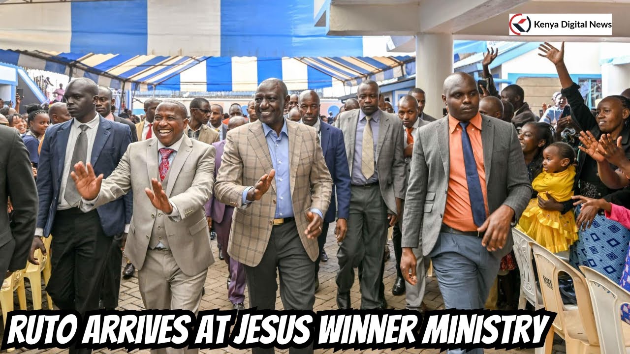 See how President Ruto was Received at Jesus Winner Ministry, Roysambu for a church service!