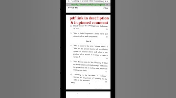 B.com Cdlu | Paper Auditing & Assurance| Semester 6th 2021 #cdlu #bcom #auditing #ThodiStudy #shorts