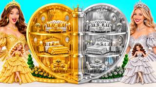DIY Gold Vs Silver House | Tiny Build Ideas by DiLi World