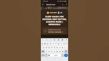 SLEEP HACKS FOR SUCCESS: REST BETTER, ACHIEVE MORE | MEMEGIRLS | Memefi New Video Code