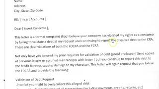 DO THIS IF A DEBT COLLECTORS WONT RESPOND TO YOUR DEBT VALIDATION