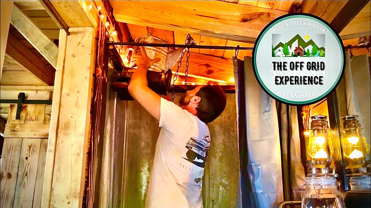 Ever had a bucket shower? #bucketshower #cabin #offgrid #howto