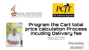 WP1 | PROJECT 29 | Program the Cart total price calculation Process including Delivery Fee