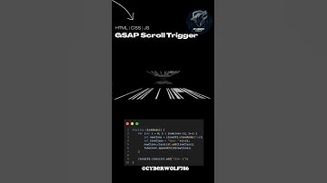 GSAP SCROLL TRIGGER HTML CSS 🔥👑🖤💯 #programming #python #shorts #coding #cyberwolf #html #css