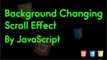 Change Background Color Scroll Effect Navigation Bar Design by easy JavaScript