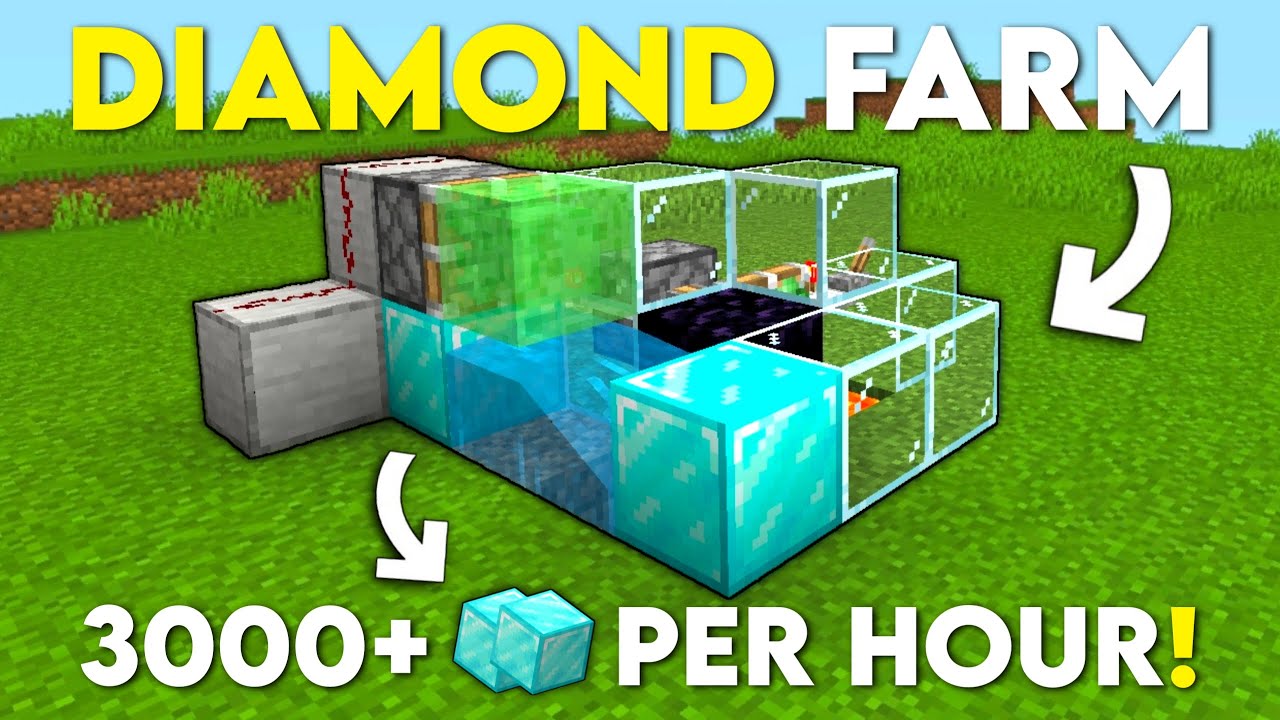 THE EASIEST DIAMOND FARM Tutorial in Minecraft Bedrock 1.21!