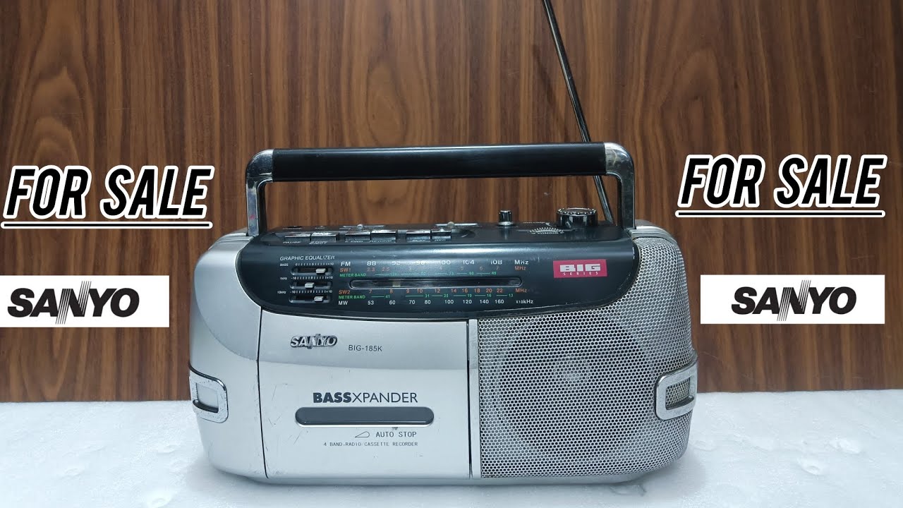 9310741161) SANYO BIG - 185K TAPE RECORDER #forsale #vintage