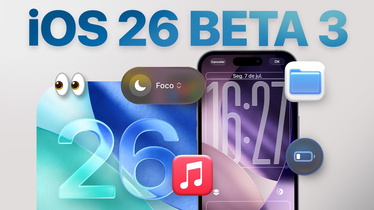 Saiu! 😱 iOS 26 Beta 3: É O FIM DO LIQUID GLASS! Apple MUDA e traz NOVIDADES!