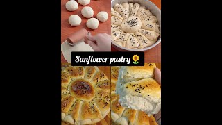 Sunflower pastry  ( Fluffy and soft dough)