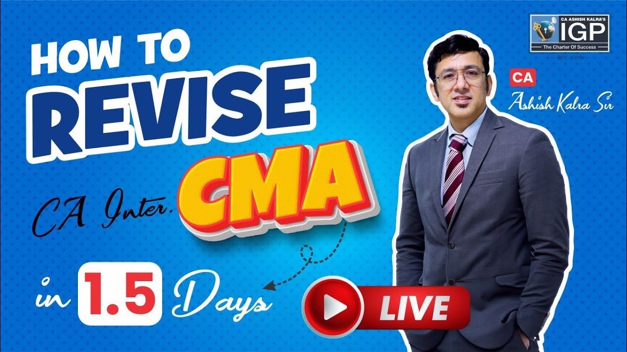 How to Revise CA INTER CMA in 1.5 Days | CA Inter Costing Revision ...