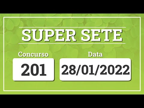Resultado do sorteio da Super Sete 201