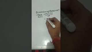 Dimension of pressure class 11 #physics #like #viral #subscribe