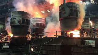 Multi-Ladle Casting Pour Sheffield Forgemasters