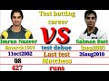 Imran Nazeer Vs Salman Butt Batting comprasion || test & odi cricket |