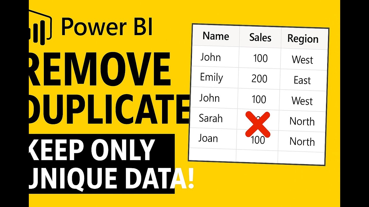 Remove Duplicates in Power BI | Clean Data in One Click | Power Query ...