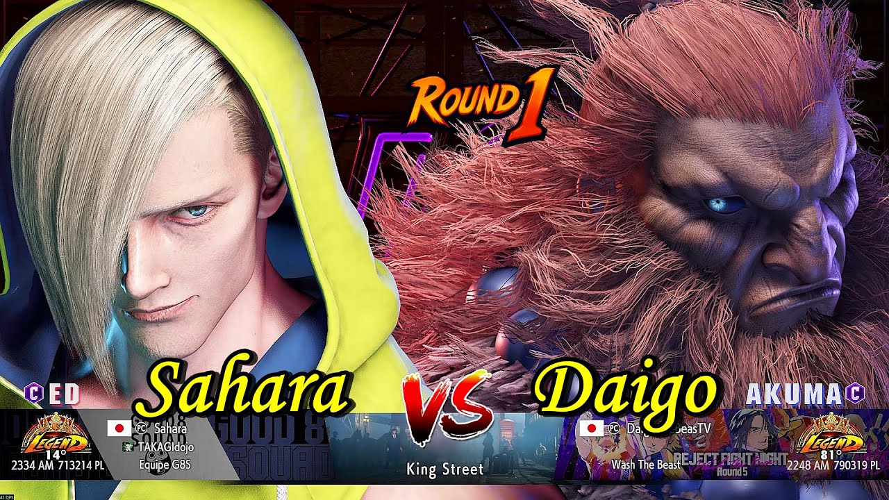 Sahara (Ed) VS (Akuma) Daigo - Street Fighter 6 - High Level Gameplay