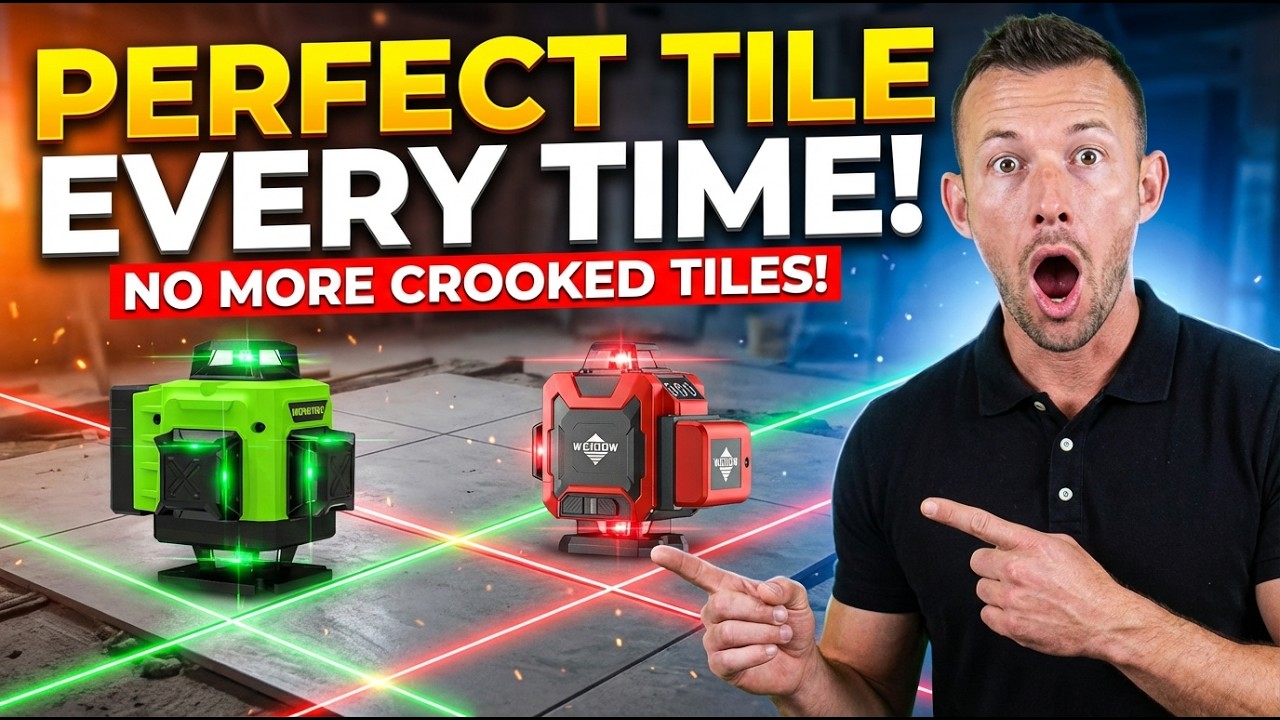 Лазерный нивелир для плитки, обеспечивающий идеально ровные линии каждый раз.