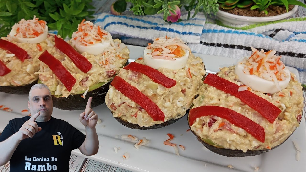 Aguacates rellenos de ATUN y PIMIENTOS de PIQUILLO 😋 ¡una receta para NAVIDAD muy deliciosa! 🤩BRUTAL