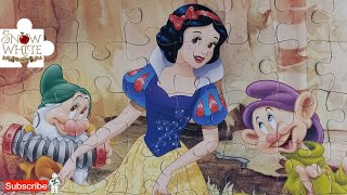 Disney Snow White And The Seven Dwarfs With Princess Snow White, Bashful, And Dopey