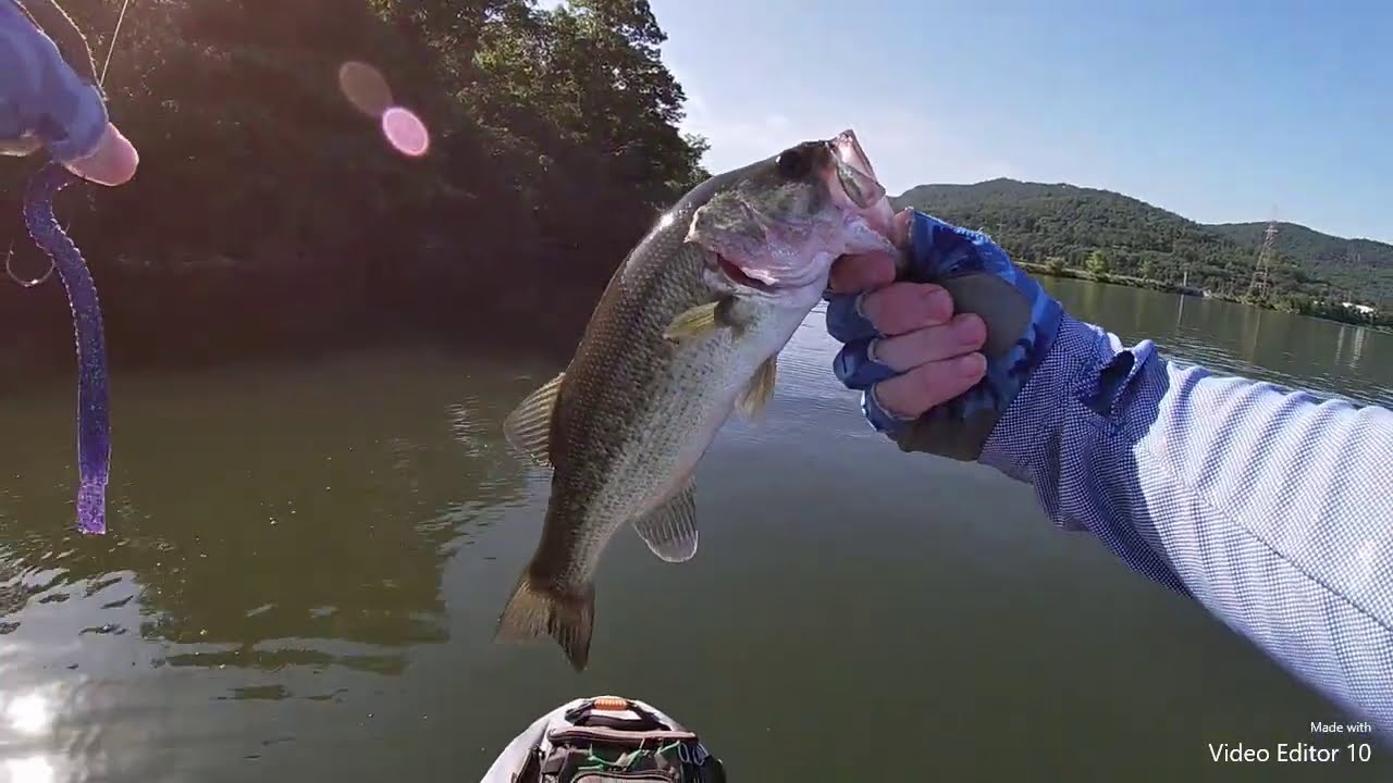 kayak bass fishing Nickajack Lake, wore them out YouTube