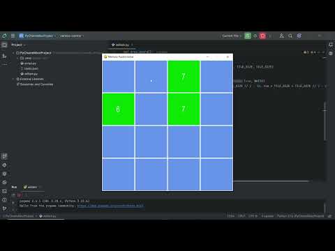 "Build a Memory Puzzle Game in Python | Fun Card Flip Game with Pygame!"