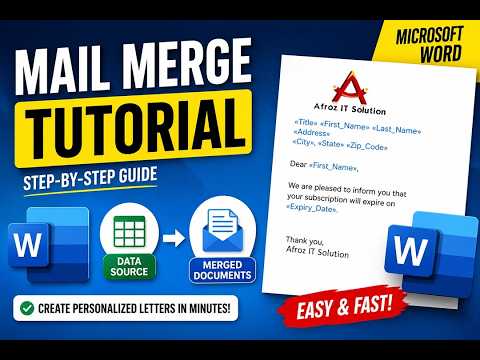 Mail merge tutorial