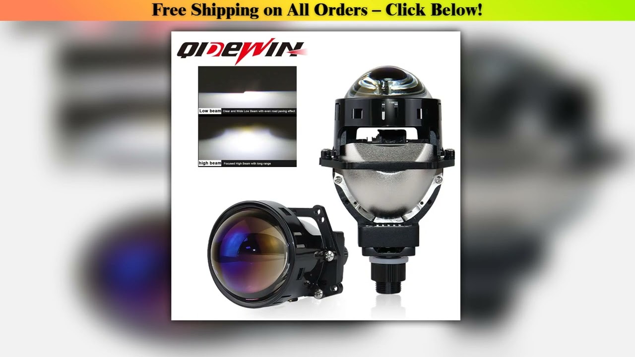 2PC 3.0 Inch 200W 6000k Bi-LED Projector BI Lens LED Light Auto Super Bright Dual Laser Lense